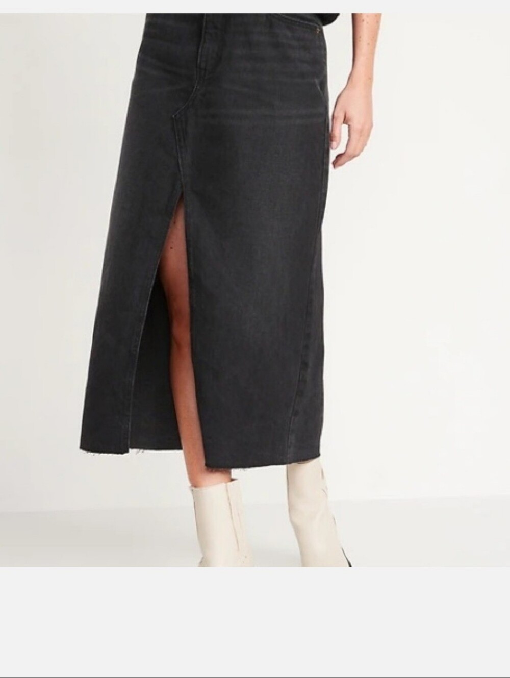 Denim MaxiOld Navy Black Skirt